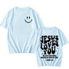 Jesus Loves You Oversized T-Shirt Men Women We Love Each Other Loose Letter Printed Tees Trendy Casual Cotton Aesthetic Tops