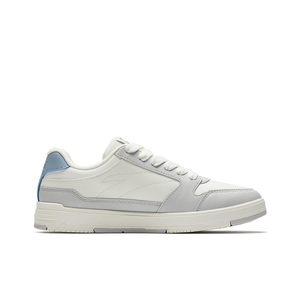 Anta Street Fun Sports Casual Height Increasing Wear Resistant Lightweight Non Slip Low Top Skate Shoes Women Sneakers White Gray Blue 922518007-2