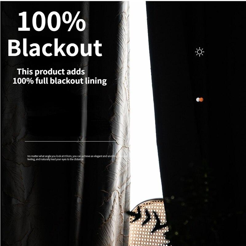 Luxury Curtains for Living Room Window Bedroom Beige Embossed Gold Leaf Cloth Elegant