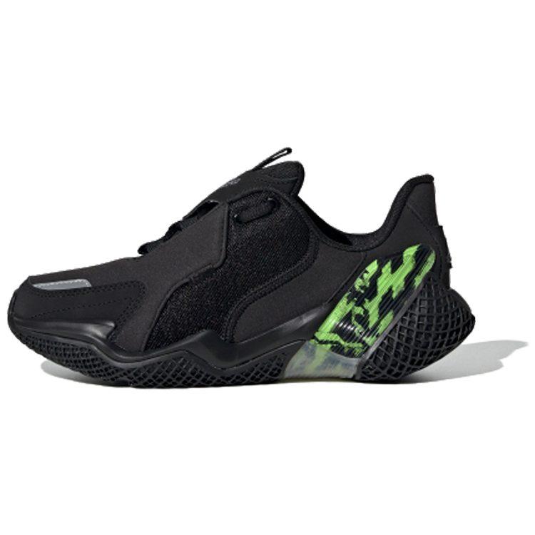 Adidas 4Uture RNR J Abrasion Resistant Low top Kids' Running Shoes Black Green Teenagers EG1777