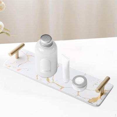 Nordic Serving Tray Bathroom Napkin Holder with Handles Vanity Jewelry for Party Dressing