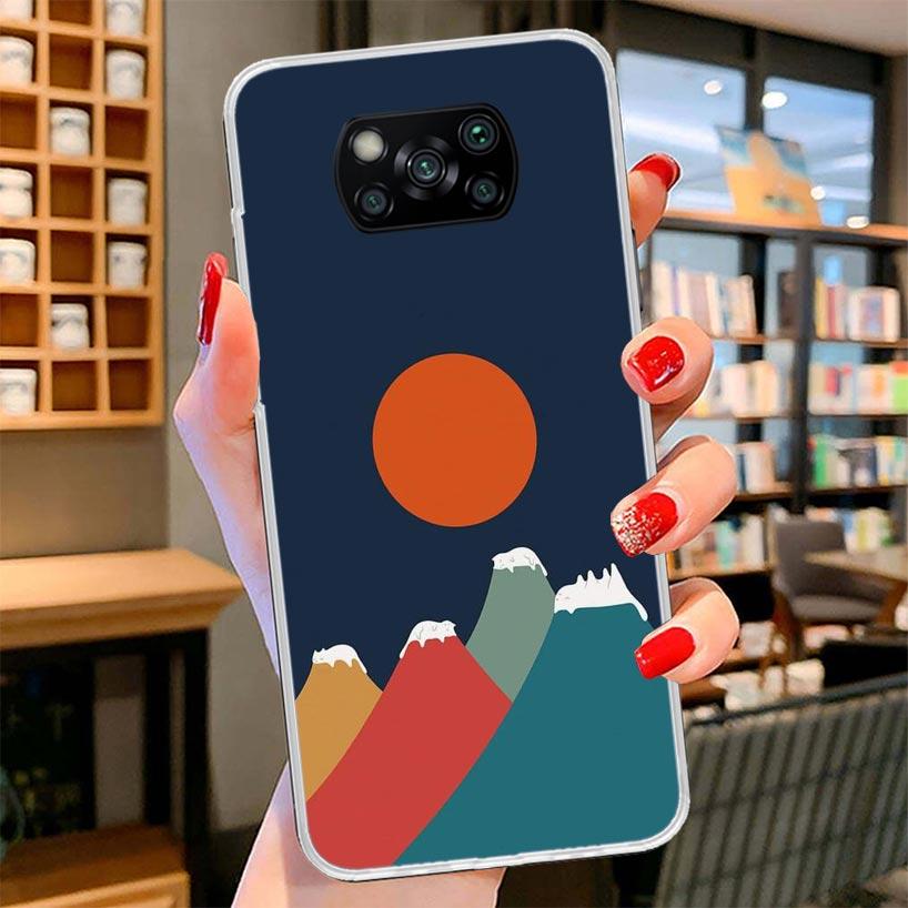 Art Cat Mount Fuji Japan Cover Phone Case For Xiaomi Poco F7 Ultra X7 X6 X5 Pro M7 Redmi 15C 15 13C 13 12C 12 10C 10 9A 9C 9T 9