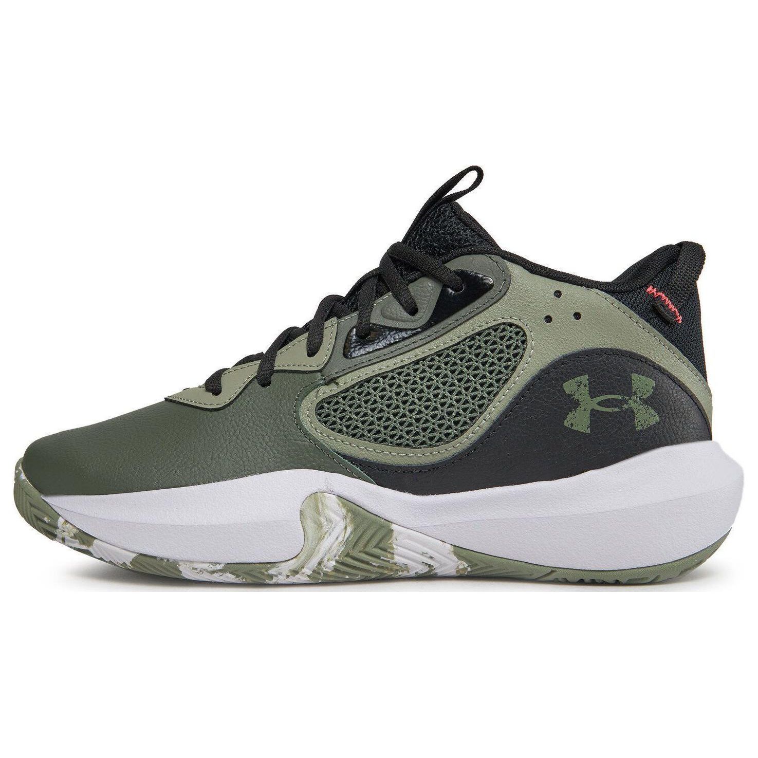 

Under Armour Lockdown 6 Кроссовки унисекс с круглым носком, шнуровкой, амортизацией, прочные, с поддержкой, средней высоты для баскетбола, зеленые 3025616-300 42.5