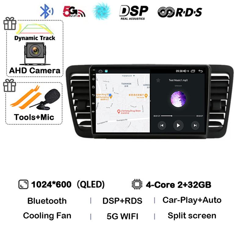 

Android 14 Auto Carplay 4G+WiFi For Subaru Outback 3 Legacy 4 2003-2009 Car Radio Multimedia Video Player GPS 2din DVD Head Unit