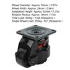 4pcs Level Adjustment Caster GD‑60F Heavy Duty Industrial Roller Wheel Leveling Caster Wheels