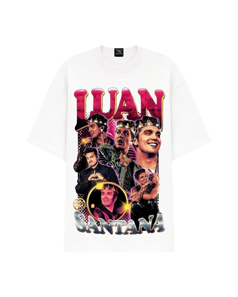 Retro Print T-shirt Men Women Classic Cotton Singer Luan Santana Big Face Short Sleeves Oversized Heavy Man Women Unisex Top Tee