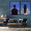 Surreal Style Man And Apple Woman Home Wall Art Canvas Painting Abstract Art Poster Prints Pictures Living Room Decor Mural Gift