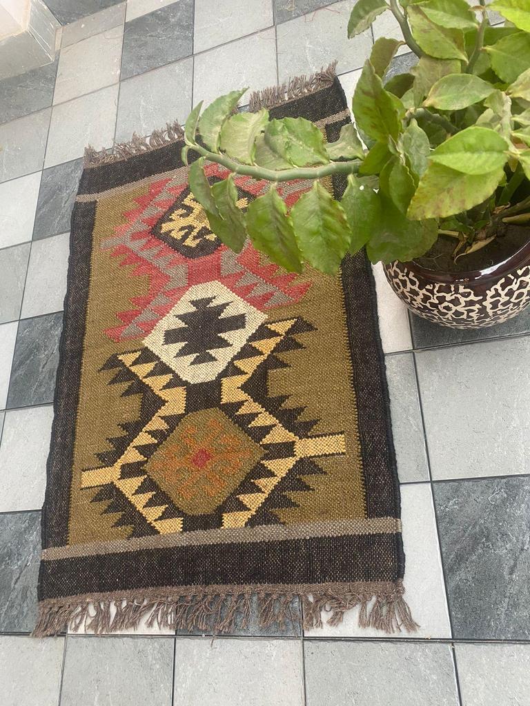 Avgari Kilm Jute Natural Handmade Rug Round Rugs for Any Space Look Rustik Decor For Any Space