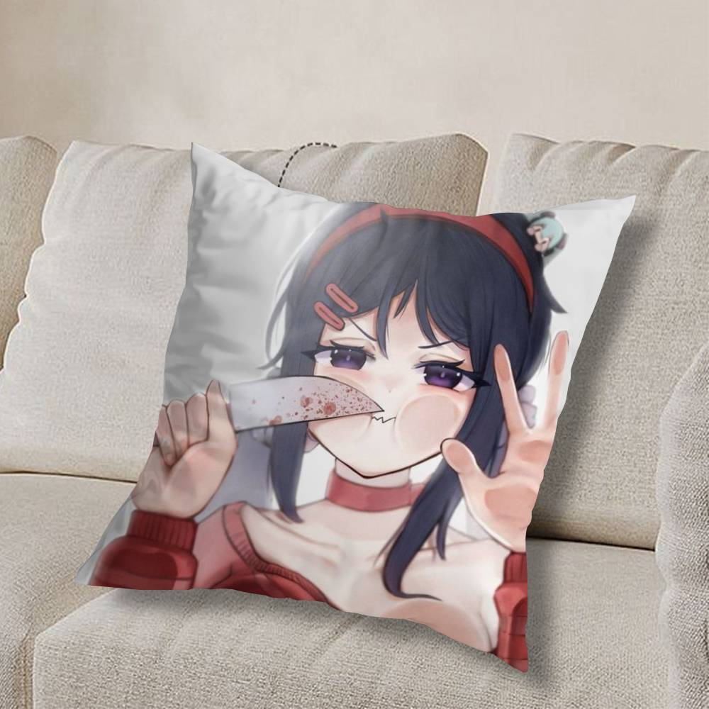 Evil CUTE M-MiSide Mita Pillow Case Square Double-Sided Printing Short Plush Sofa Cushion Cover Bedroom Bedside Pillow