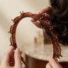 Vintage Woven Headband Clip With Multi-layer Hollow Weaving Design Woven Headband