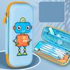 3D Robot Pencil Case Kids Cartoon Pencil Box EVA Large Capacity Pen Holder Portable Pencil Pouch