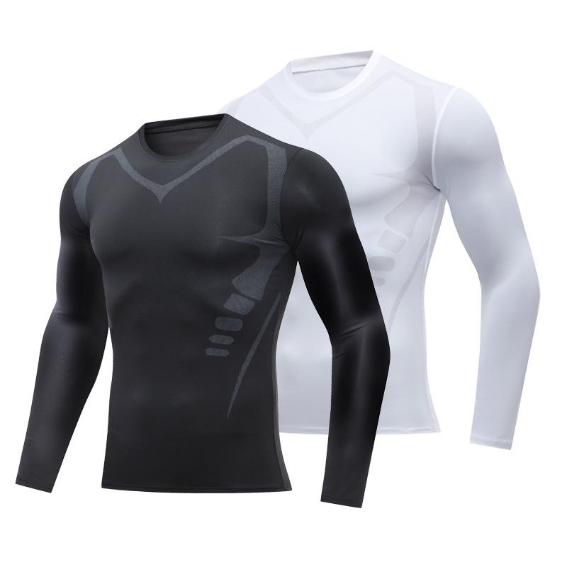 Herr Löpar-T-shirt Snabbtorkande: Andningsbar, Hög Elasticitet, Svettavledande Fitness Topp