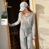 Women's Summer Lightweight Striped Hollow Hooded Zipper Cardigan Top