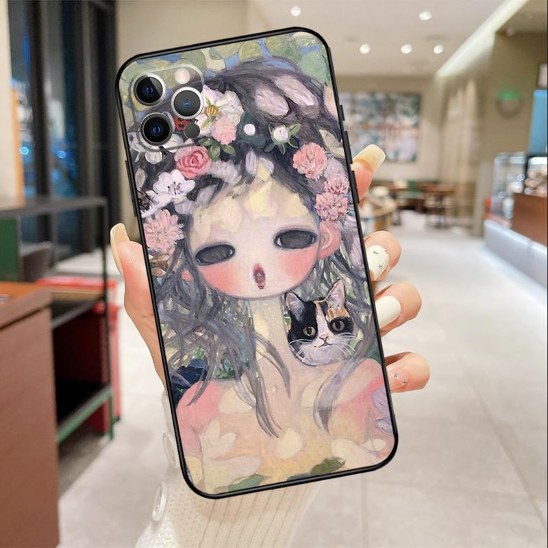 Cartoon Aesthetic Aya Takano Phone Case For iPhone 17 16 15 14 13 12 11 Pro Max mini 16 Plus 16e 17 Air Protective Cover