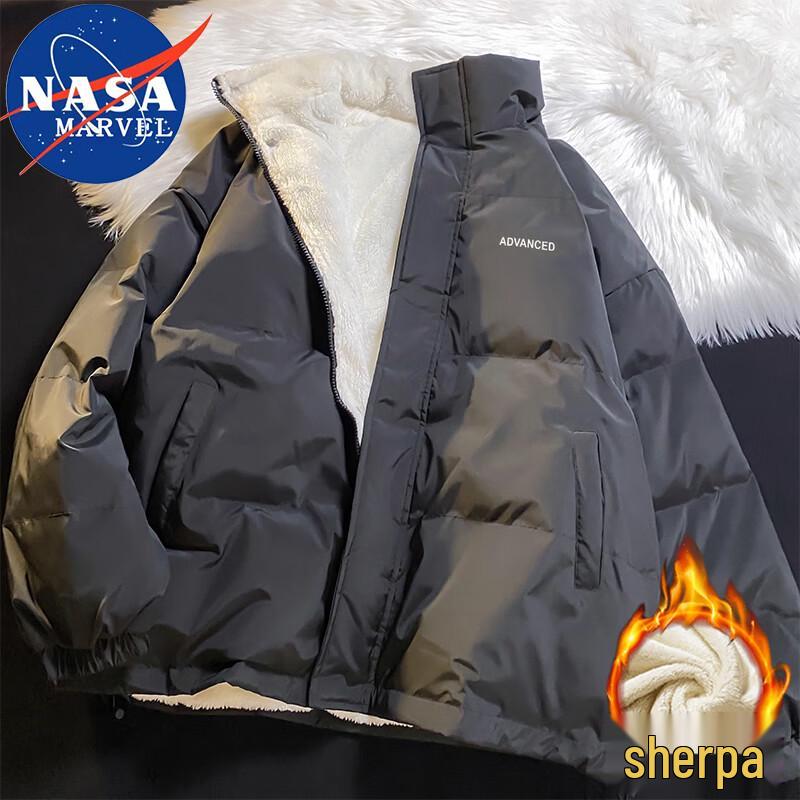 NASA MARVEL Men's Thickened Fleece Lined Padded Jacket