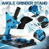 115-125 Angle Grinder Stand Grinder Holder Support Cast Iron Base Bracket Holder Sliver+Blue