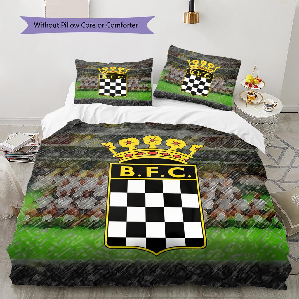 Boavista FC Pattern Bedding Home Decoration Birthday Gift (1 * duvet cover + 2 * pillowcase, without core)