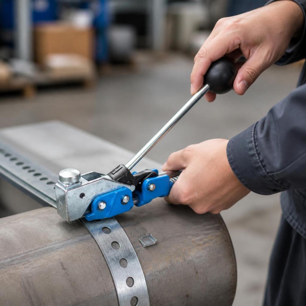 Handheld Banding Tool with Punching Head Practical for Repairs