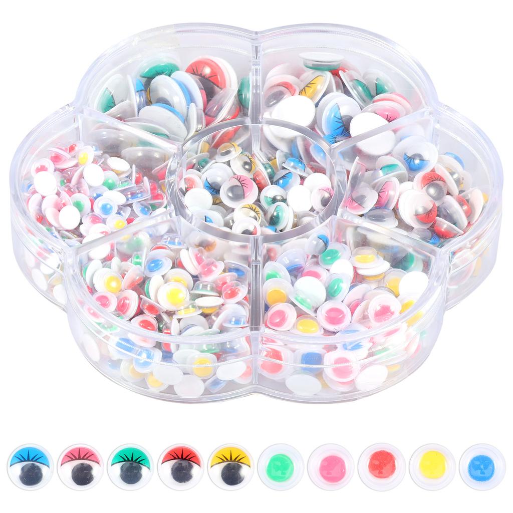 700/600Pcs Plastic Self-adhesive Wiggle Eyes for DIY Scrapbooking Decor Crafts Projects DIY Dolls Accessories Eyes Handmade Toys