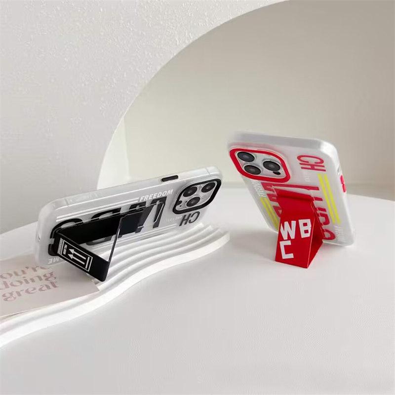 Matte Anti-Slip Phone Case for iPhone 16/15/14/13 Pro Max - Shockproof Hard Bumper Cover with Foldable Wristband Holder