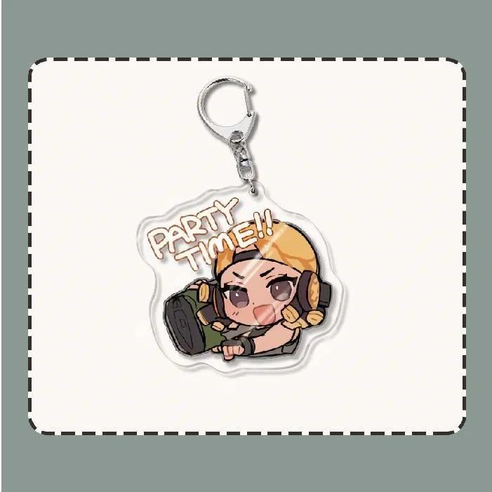 

VALORANT Acrylic Keychain Cartoon Character Ornament Fade Astra Yoru Skye Killjoy Figures Key Bag Pendant Clothing Accessories