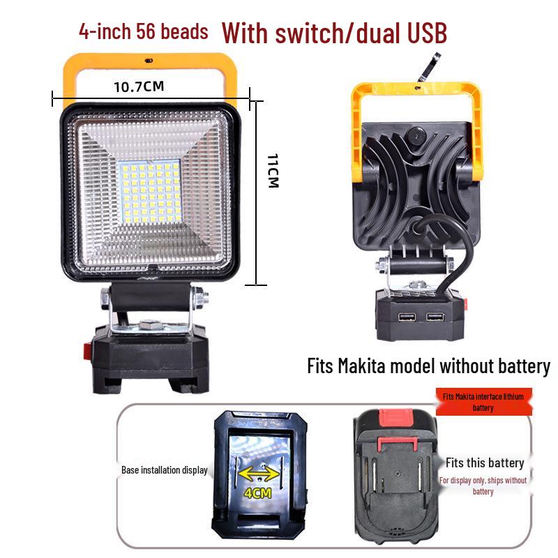 Big Muyi Tian Handheld LED Work Light with Lithium Battery for Auto Repair, Fishing, and Camping