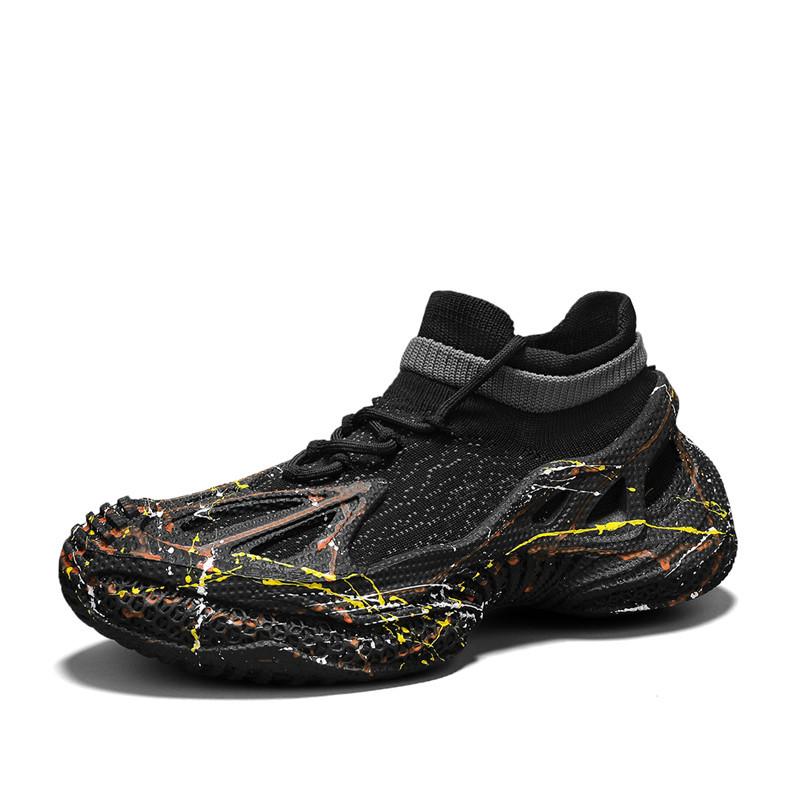 

Новые модные светоотражающие зеленые кроссовки для мужчин дышащие носки мужские летние кроссовки платформа дизайнерская обувь кроссовки мужские 2025 39