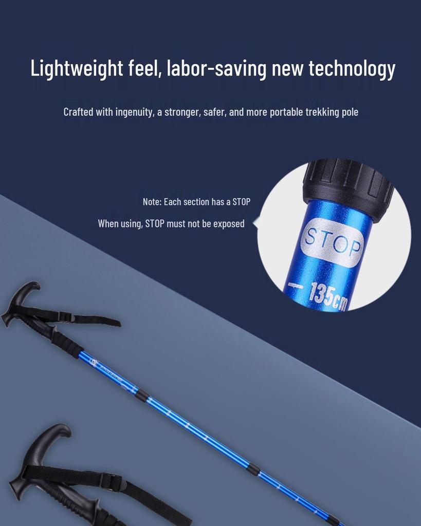 Professional Telescopic Aluminum Trekking Poles – Outdoor & Nordic Walking, Hiking, Climbing, and Mountaineering Equipment.