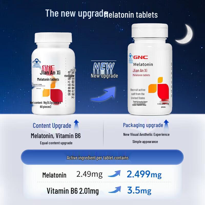 GNC Melatonin & Vitamin B6 Tablets