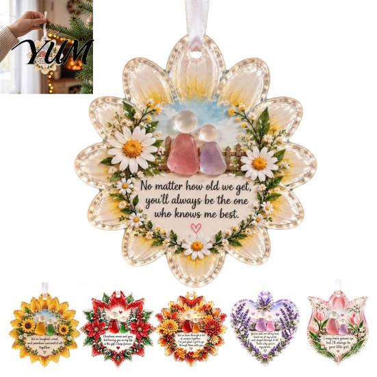 Seasonal Home Decorations Heartfelt Holiday Keepsake Ornament, Acrylic Hanging Decoration for Loved Party Decor Ones, Christmas Tree Pendant