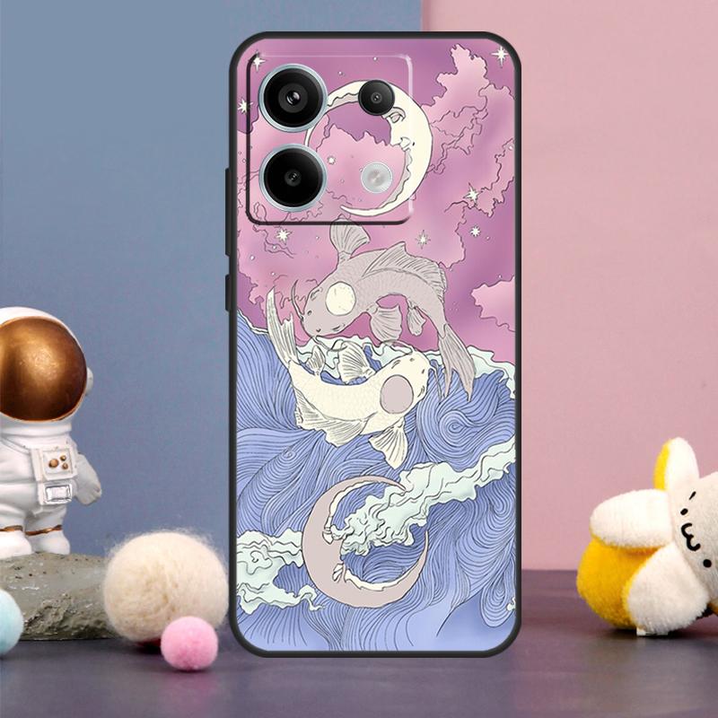 Ying Yang Koi Fish Case For Xiaomi Redmi Note 9 10 11 12 13 Pro Plus 12S 11S 10S 9S Remdi 12 13 C 9C 10C Cover