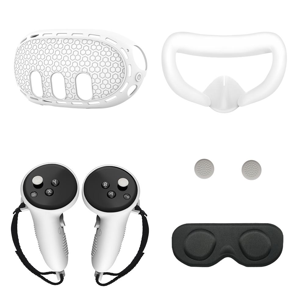 

Для Meta Quest 3 Набор 7 в 1 Силиконовый защитный чехол Защита от протекания Накладка для носа Маска Чехол Замена VR Чехол-накладка VR Аксессуары