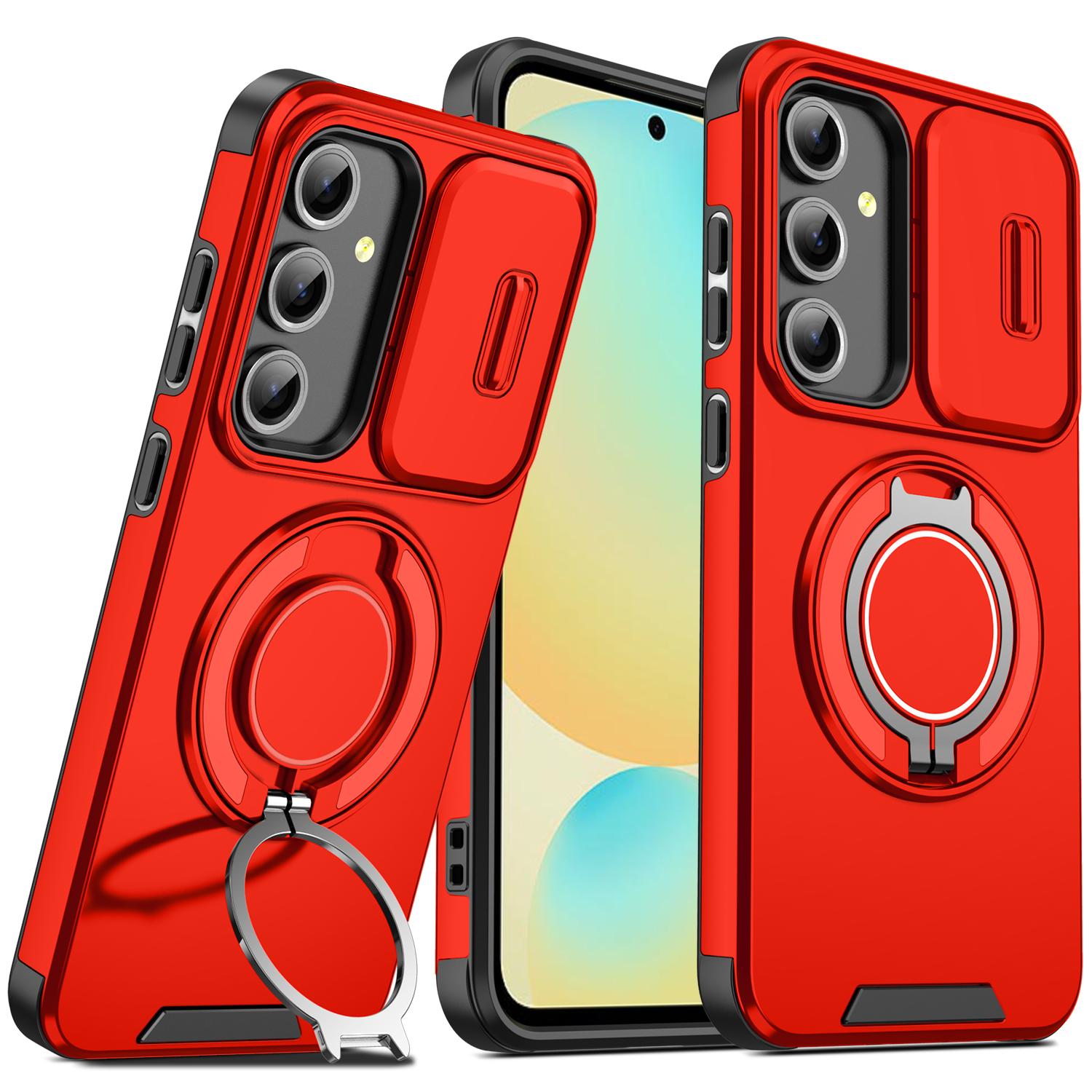 

For Samsung A14 Case Galaxy A54 A13 4G 5G A04S Cover Magnetic Ring Armor Slide Camera Lens Case Magsafe Wireless Charge Cover Galaxy A14