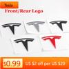 Car Sticker Tesla Tesla Car Front Emblem Rear Trunk Emblem Sticke for Model 3 Mode Y Metal Logo Replacement Rear and Rear Logos 