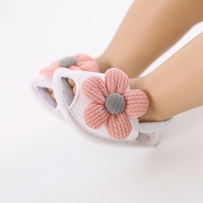 Cute Flower Baby Girls Sandals Summer Soft Soled Newborn Floor Shoes Indoor Non-slip Lightweight Toddler Girl Sandals Shoes