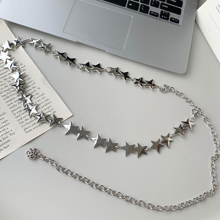 Women's Silver Retro Waist Cincher Chain - Dress & Pant Accessory