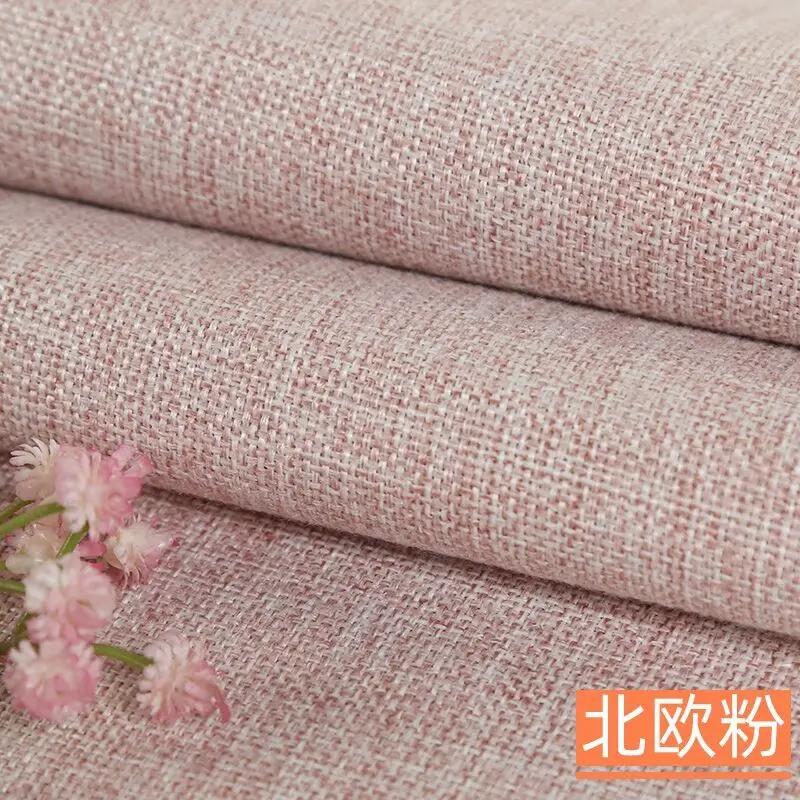Thickened Cotton Linen Fabric Plain Weave Bamboo By The Meter for Sofa Bags Tablecloths Curtains DIY Sewing Cloth Wearable Black