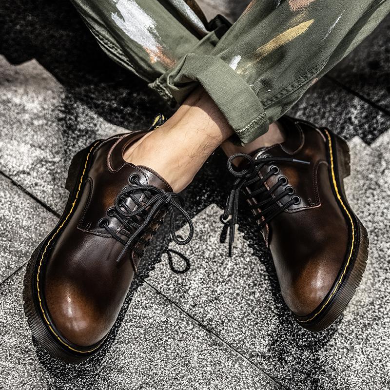38-48Ανδρικά Παπούτσια από Γνήσιο Δέρμα Μεγάλο Μέγεθος Αδιάβροχα Υπαίθρια Παπούτσια Oxford Παπούτσια Derby Ανδρικά Μπρογκς Δερμάτινα Παπούτσια