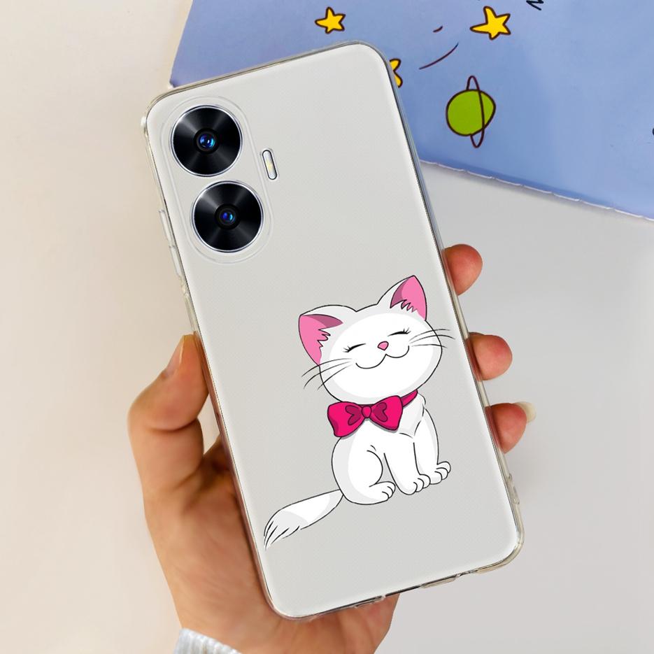 For Realme C55 4G Case RMX3710 Colorful Painted Cover Soft Slim Fundas Phone Case For Realme C55 C55 RealmeC55 Back Cover Bumper