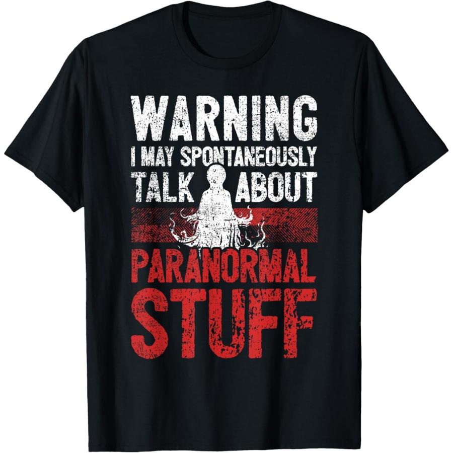 Ghost Hunting Warning Paranormal Investigator T-Shirt S