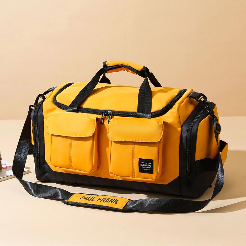 Schoolbag Men's Bright Orange Fashion Dry And Wet Separation Fitness Bag Sports Training Handbag Business Trip Large Capacity Double Shoulder Wo's Luggage Travel Bag Brigh