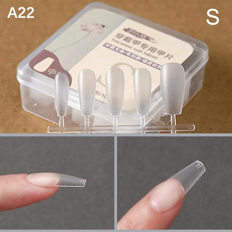 100Pcs/Box False Nails Press On Nails Coffin Artificial Nails Clear Fake Nail Tips For Extension Manicure Tool