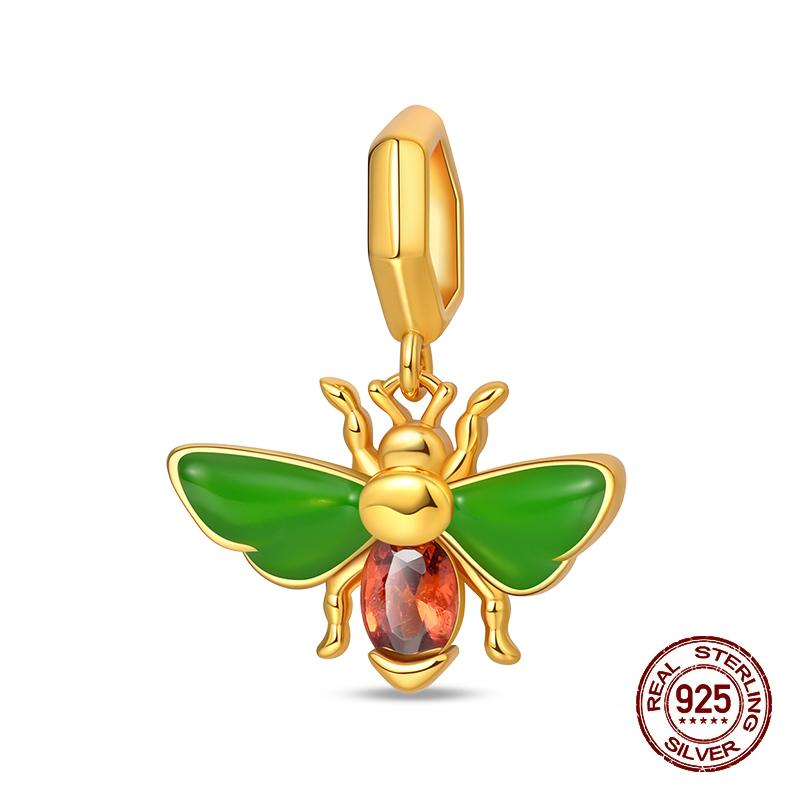 Autumn New Copper Brown Maple Leaf Pumpkin Bee Charms Bead Fit 3Mmoriginal Bracelets Diy Jewelry Warm Gift