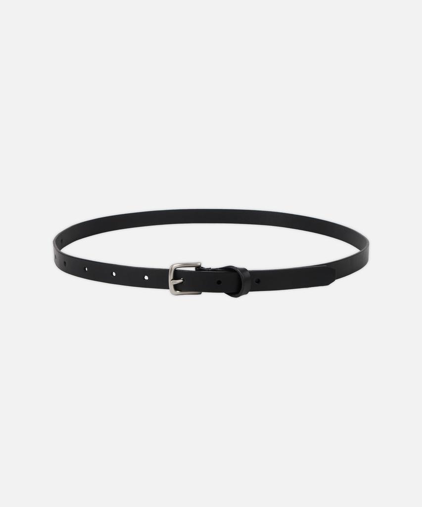 DRAW FIT Cow Slim Leather Belt [Black]