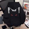 Unisex Black Hooded Sweatshirt Streetwear Oversized Fit Casual Pullover Men Women 2025