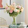 3-head Single Peony Flower Simulated Plastic Flower