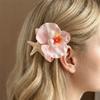Trendy Orchid Flower Hairpin Vintage Resin Starfish Hair Clip Pearl Hair Clip  Seaside Wear