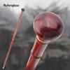 Red Round Wooden Bamboo Joint Walking Stick Decorative Cospaly Party Wood Walking Cane Halloween Mace Wand Crosier 89cm