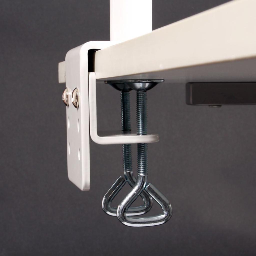 Thanko Flexible Monitor Arm MARMGUS1910W 3-Axis (White)