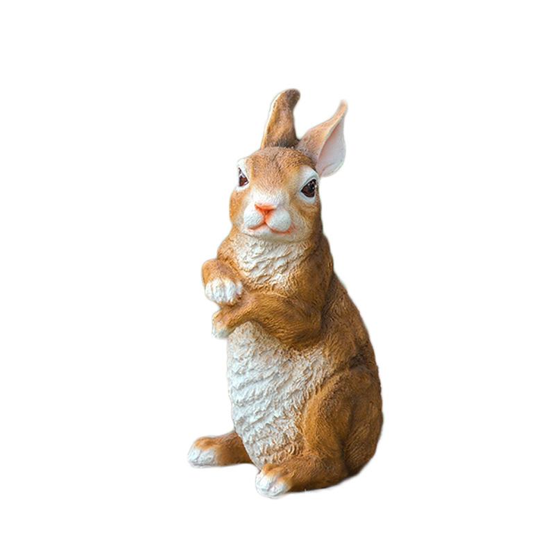 Creative Outdoor patio Resin Simulation rabbit Garden decoration crafts grass landscape sculpture Resin animal Home decoration